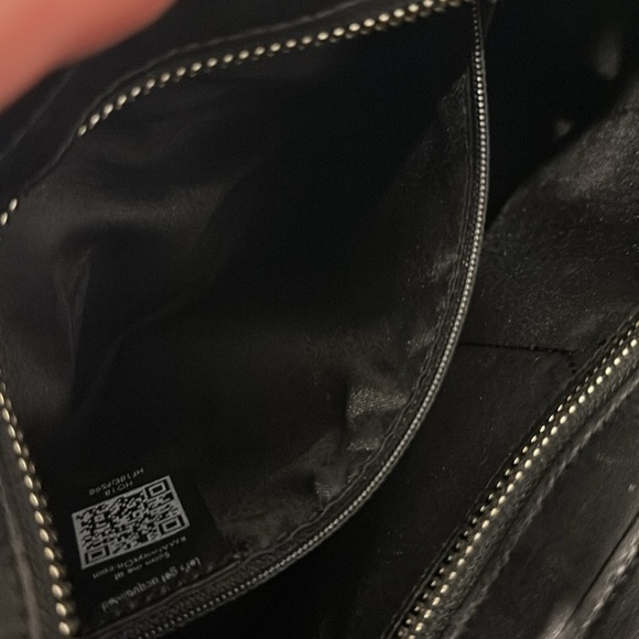 Rebecca Minkoff Bedford Zip Satchel Crossbody Black Leather and Silver Hardware - Picture 12 of 16